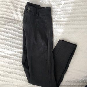 Dark grey tight stretch pants